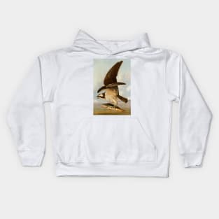 Vintage artwork. Eagle catches fish. Flying eagle. Eagle lover Kids Hoodie